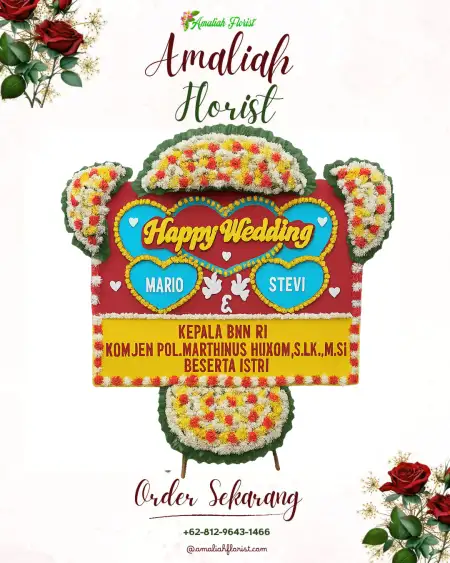 Papan Bunga Pernikahan Lenggahsari